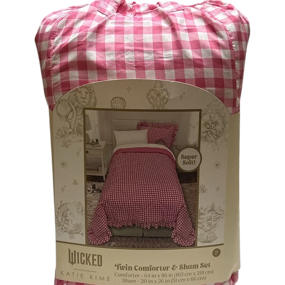 Katie K WICKED Twin Comforter & Sham Set,100% Polyester,NWT